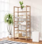 Opbergrek Öland Bruin Hout 136x58x27cm (Badkamer, Interieur, Verzenden, Nieuw
