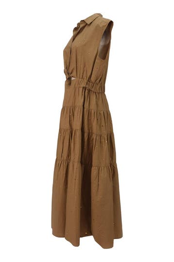 Accentil Jurk in maat 44 Beige, Accentil, Verzenden, Zo goed als nieuw, Beige
