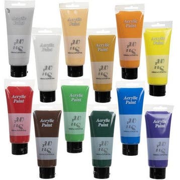 Maaleo 12 kleuren acryl verf 100 ml, Ophalen of Verzenden, Nieuw