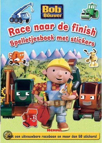 RACE NAAR DE FINISH - SPELLETJESBOEK MET STICKERS - BOB DE, Boeken, Verzenden, Gelezen