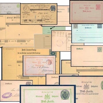 Württemberg - Posten Ganzsachen uit oude voorraad., Gestempeld