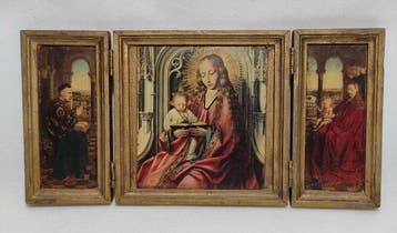 Geïnspireerd door de antieke stijl Drieluik - Hout -