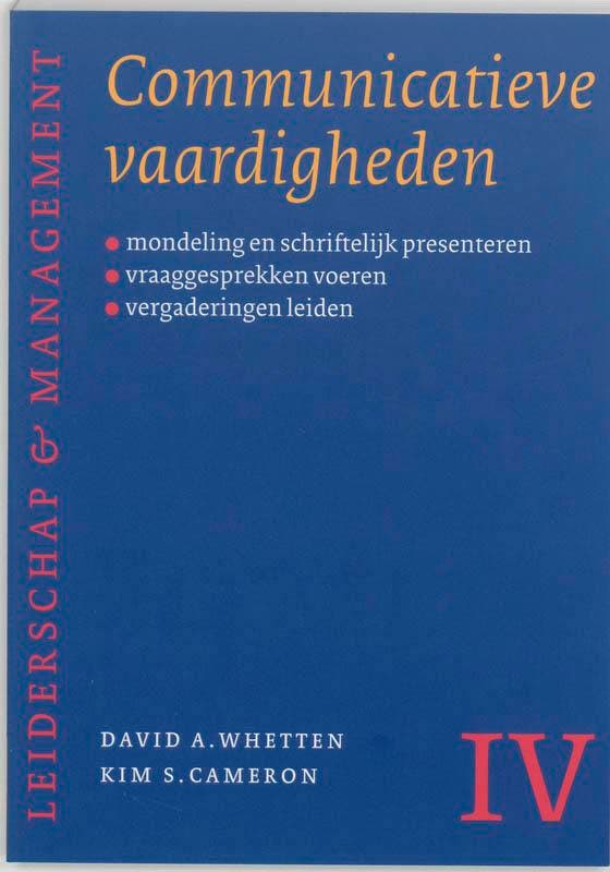 Communicatieve vaardigheden / Leiderschap & Management / IV, Boeken, Economie, Management en Marketing, Zo goed als nieuw, Verzenden