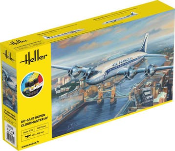 Heller 56315 STARTER KIT DC6 Super Cloudmaster AF, Hobby en Vrije tijd, Verzenden, Nieuw, Overige merken