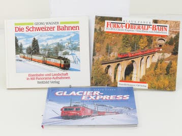 Set van 3 spoorwegenboeken Die Schweizer Bahnen, Furka -..., Ophalen of Verzenden, Nieuw