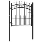 vidaXL Hekpoort EMMEN met stalen pinnen 104x87 cm zwart, Tuin en Terras, Verzenden, Nieuw