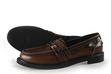 Stefano Lauran Loafers in maat 41 Bruin, Kleding | Dames, Bruin, Verzenden, Overige typen, Zo goed als nieuw