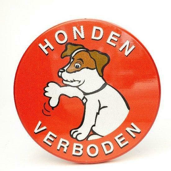 Bord Honden Verboden, Dieren en Toebehoren, Honden-accessoires, Verzenden