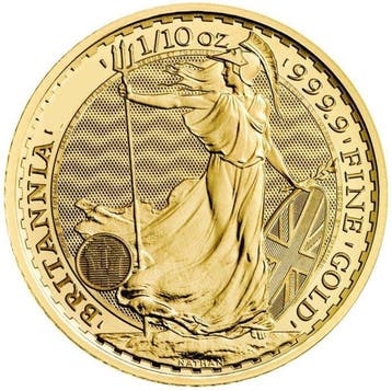 1/10 oz - Goud .999 - Britannia Random Years Goldmünze -