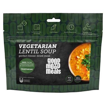 Vegetarische Linzensoep - 282 kcal - Good Mood Meals