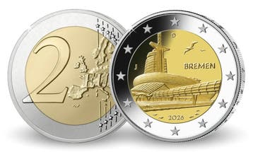 2 euro Bremen Klimaathuis Bremerhaven 2026 - Duitsland, Postzegels en Munten, Verzenden