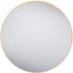 Spiegel - Livion Brens - Ø80cm - Hangspiegel in Frame - Goud, Huis en Inrichting, Woonaccessoires | Spiegels, Ophalen of Verzenden