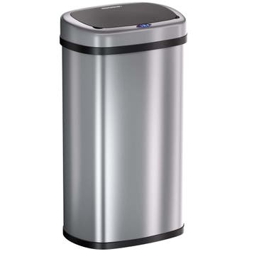 Vuilnisbak met Sensor Zilver 58L vierkant (Huishouden), Verzenden, Nieuw