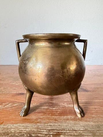 Pot - Brons - Grape / kookpot, Antiek en Kunst