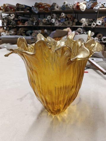 Stupendo vaso in vetro pesante - Vaas - Glas - van klasse, Antiek en Kunst