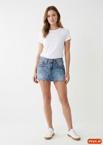 True Religion Spijkerrokken Dames maat W31 Lichtblauw, Kleding | Dames, Ophalen of Verzenden, Nieuw