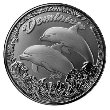 EC8 - Dominica Dolphin 1 oz 2023 (25.000 oplage), Verzenden, Zuid-Amerika, Losse munt, Zilver