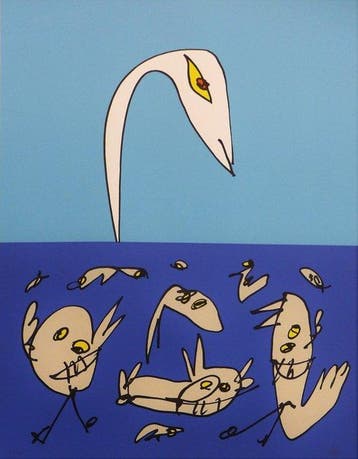 Antonio Saura (1930-1998) - El patito feo, Antiek en Kunst