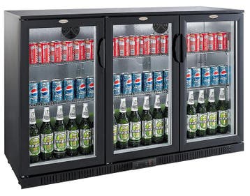 CombiSteel Barkoelkast | 330L | Zwart | Statisch + Ventilato, Ophalen of Verzenden, Nieuw
