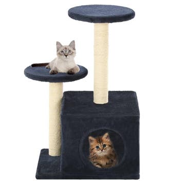 vidaXL Kattenkrabpaal met sisal krabpalen 60 cm donkerblauw, Verzenden, Nieuw