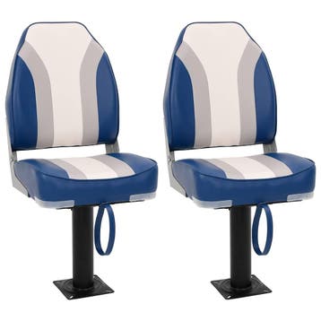 vidaXL Bootstoelen 2 st met poot 360° draaibaar, Verzenden, Nieuw