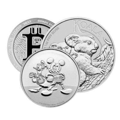 Zilveren verzamelmunten van puur zilver, Postzegels en Munten, Edelmetalen en Baren, Zilver, Verzenden