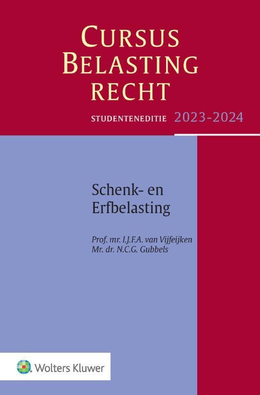 Studenteneditie cursus belastingrecht schenk   9789013171877, Boeken, Studieboeken en Cursussen, Zo goed als nieuw, Verzenden