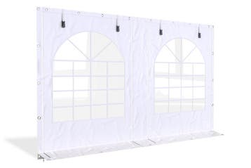 Partytent zijwand PVC met ramen en ritsen | 4 meter | 220cm, Ophalen of Verzenden, Nieuw, Zeil