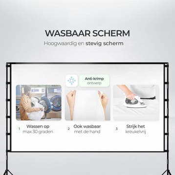 Lunaro Projectiescherm met Statief 100 inch –, Ophalen of Verzenden, Zo goed als nieuw