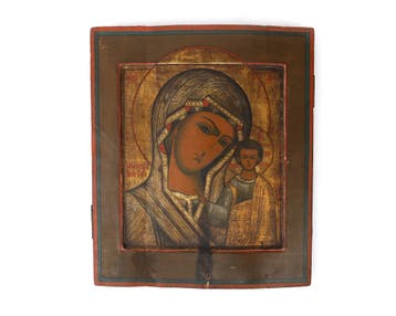 Russisch Maria icoon Kazanskaya (Moeder Gods van Kazan)