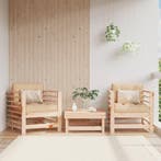 vidaXL Tuinstoelen 2 st massief grenenhout, Tuin en Terras, Verzenden, Nieuw, Tuinset