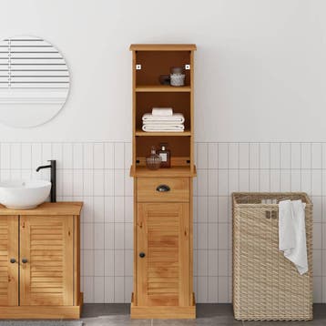 vidaXL Badkamermeubelset VIGO 2 st Bruin en Honingbruin, Huis en Inrichting, Verzenden, Nieuw