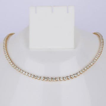 Halsketting - 14 karaat Geel goud - 12.34ct. tw. Diamant, Nieuw