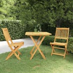 vidaXL 3-delige Tuinset inklapbaar massief acaciahout, Verzenden, Nieuw, Hardhout, Tuinset
