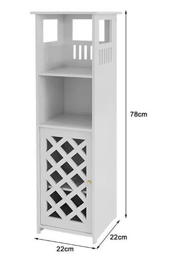 Smalle badkamerkast met deur en legplanken, Huis en Inrichting, Badkamer | Badkamermeubels, Verzenden, Nieuw