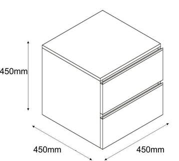 Ladekast 450X450 Houtnerf Zwart Gelakt, Ophalen of Verzenden, Nieuw