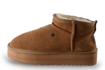 Warmbat Enkellaarzen in maat 39 Cognac, Kleding | Dames, Schoenen, Overige kleuren, Verzenden, Lage of Enkellaarzen, Zo goed als nieuw