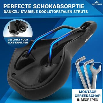 2dekans | NEXTCOVER® Fietszadel - MountainBike - Memory Foam, Ophalen of Verzenden, Zo goed als nieuw, Nextcover