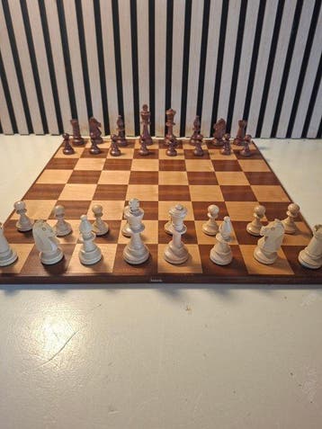Schaakspel - Pro. Verzwaard Schaakspel king 9.5 cm +