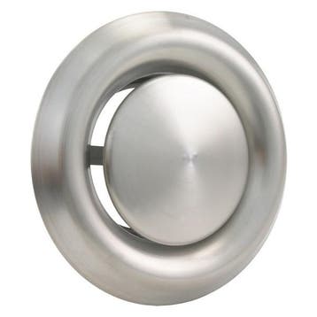 Afzuigventiel | Starx | 125 mm (RVS, Zilver), Verzenden, Nieuw