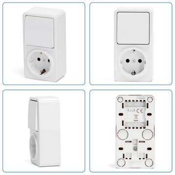 Wandcontactdoos - Aigi Winy - Opbouw - 1-voudig Stopcontact, Ophalen of Verzenden, Nieuw