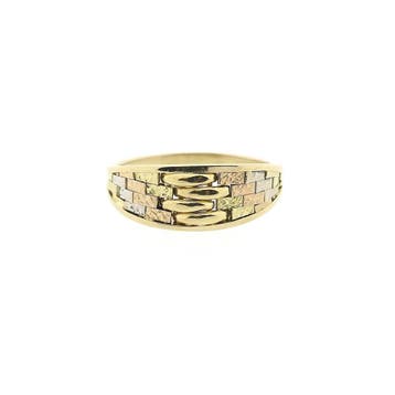 Tricolor gouden verweven ring, 18 tot 19, Gebruikt, Ophalen of Verzenden, Dame