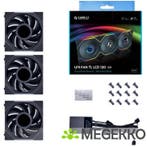 Lian Li UNI FAN TL LCD Series 120mm 3-Pack Black, Computers en Software, Computerkoelers, Verzenden, Nieuw