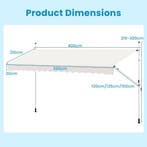 2dekans | Coast 400x120/135/150x210-300 cm Witte, Ophalen of Verzenden, Zo goed als nieuw