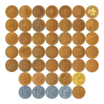 Nederland. Wilhelmina. 1 Cent 1892 t/m 1948 compleet (45