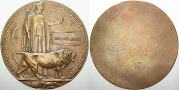 Einseitige brons medaille um 1920 Großbritannien George V.., Postzegels en Munten, Penningen en Medailles, Verzenden