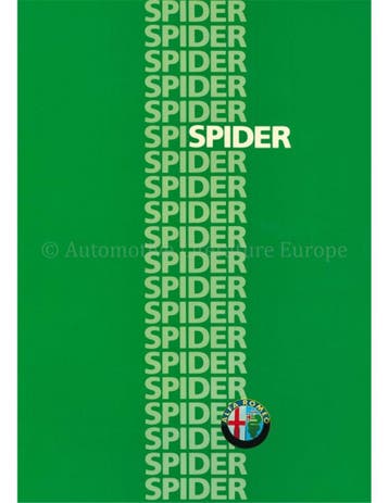 1988 ALFA ROMEO SPIDER BROCHURE ITALIAANS, Nieuw, Alfa Romeo, Author