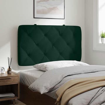 vidaXL Hoofdbordkussen 90 cm fluweel donkergroen, Verzenden, Nieuw, Groen, Stof