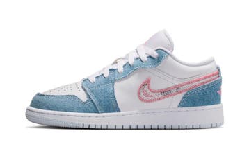 Jordan 1 Low SE Denim Sequin (GS), Nieuw