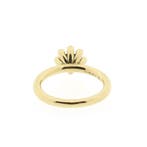 Bron Jewelry gouden Sprite ring met London Blue Topaas, Gebruikt, Overige kleuren, Ophalen of Verzenden, Kleiner dan 17